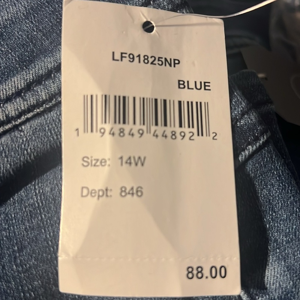 #251W☑️Wit & Wisdom Luxe Touch Itty Bitty Boot Blue Jeans - Picture 12 of 14